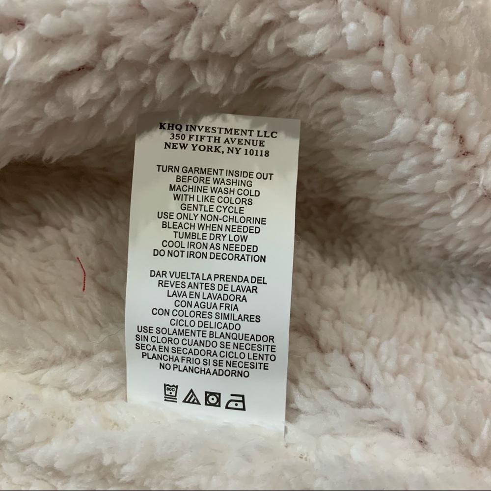 Vintage Lucky Brand Sherpa-Lined Full Zip Up Hoodie Sweatshirt Size Large - Picture 5 of 11